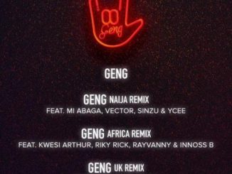 Download Mp3: Mayorkun – Geng (Africa Remix) Ft. Riky Rick, Kwesi Arthur, Rayvanny, Innoss’B