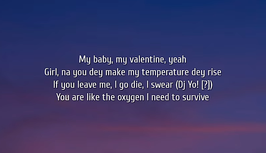 my valentine lyrics