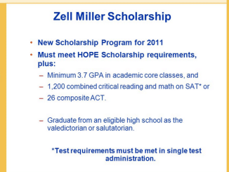 The Zell Miller Scholarship Explained